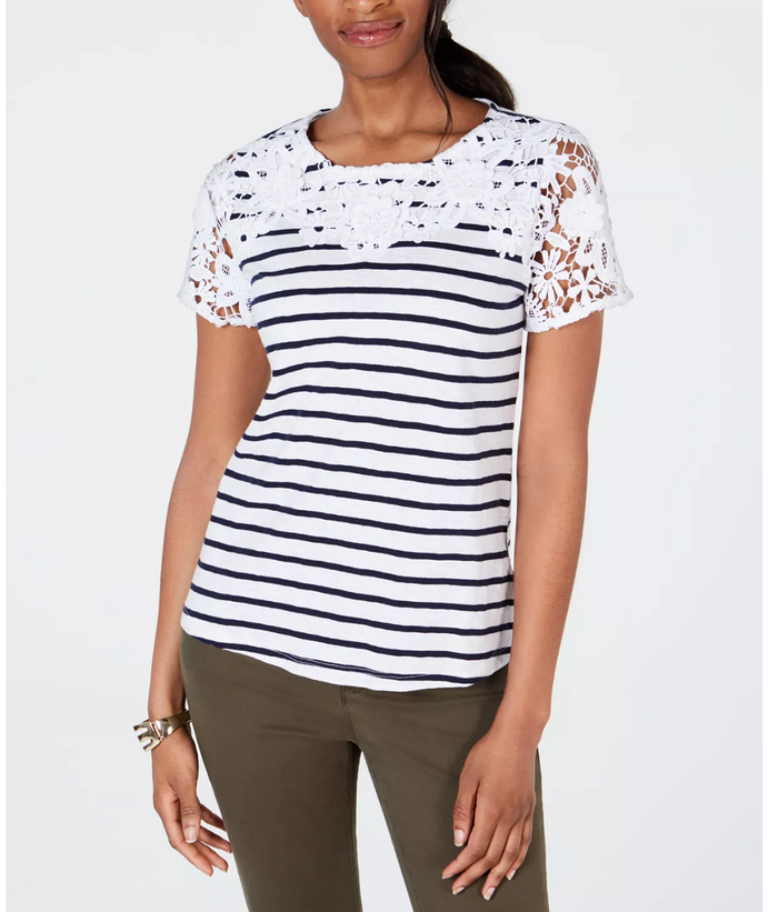 Charter Club Striped T-Shirt, Size Large by Vanessa Jane