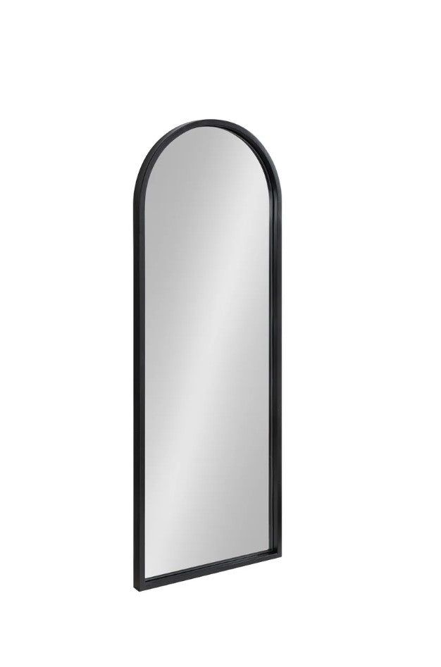 Kate and Laurel Valenti Framed Arch Mirror - 16x48 - Black by Vanessa Jane
