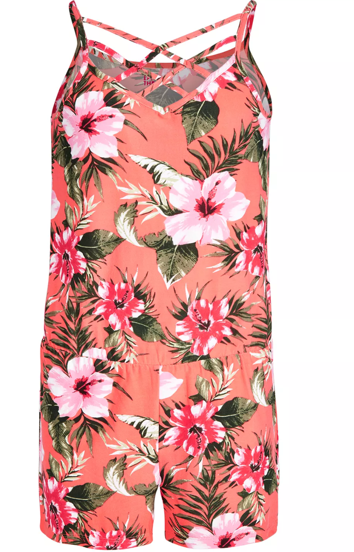 Epic Threads Girls Floral-Print Romper, Size Large by Vanessa Jane