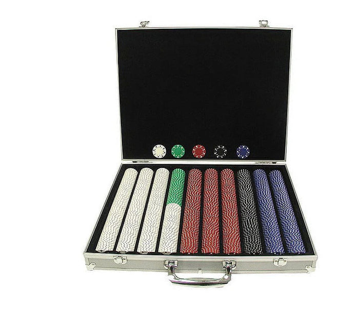Trademark Poker 1000 11.5 Gram Suited Chips in Silver Aluminum Case by Vanessa Jane