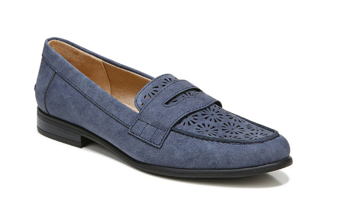 Madison Perf Womens Faux Suede Slip on Loafers, Size 5 by Vanessa Jane