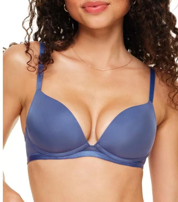 Adore Me Womens Elora Push up Plunge Bra - Dark Blue, 34C by Vanessa Jane