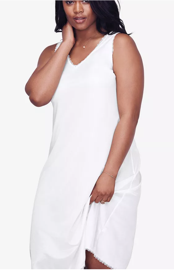 Comfort Choice Plus Size Lace-Trim Slip by Vanessa Jane