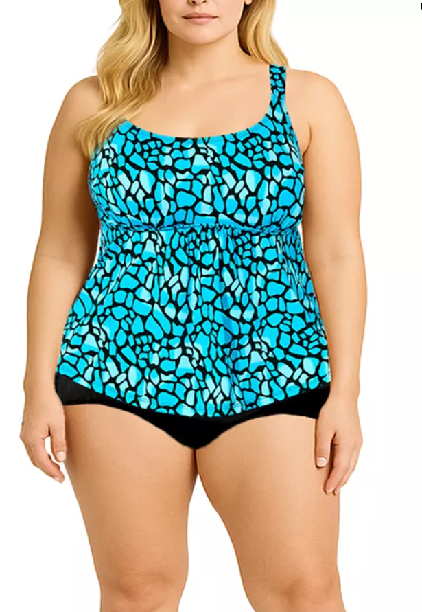 Swimsuits for All Womens Flared Tankini Top, by Vanessa Jane