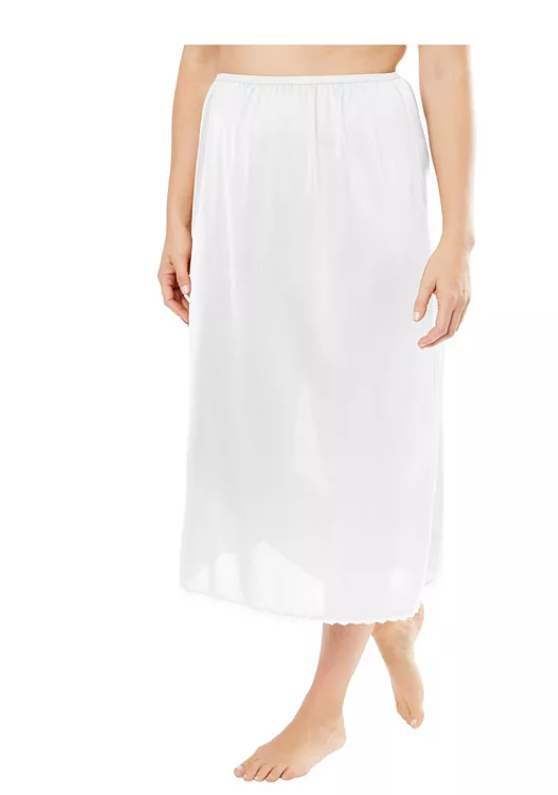 Comfort Choice Plus Size 2-Pack 31 Half Slip - White, Size 1X by Vanessa Jane