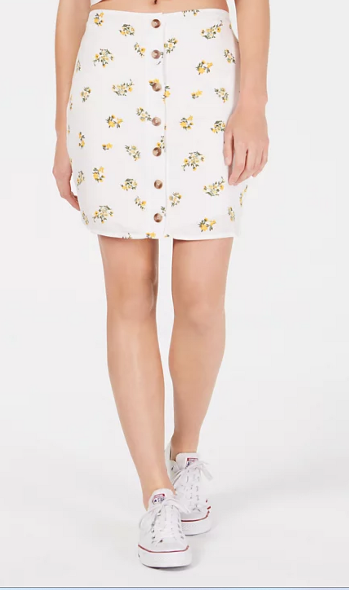 Polly & Esther Juniors Button-Front Skirt ,Size Medium by Vanessa Jane