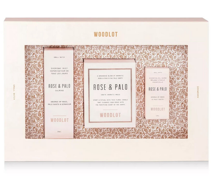 WOODLOT Essentials 3-Pc. Gift Set Soap Bar / Cinder Candle / Essential Oil Blend by Vanessa Jane