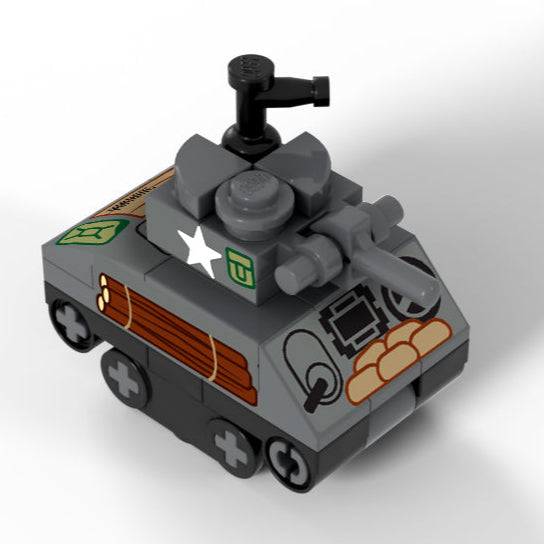 Nano M4 Sherman WW2 Tank made using LEGO parts - Custom Military Set by B3 Customs