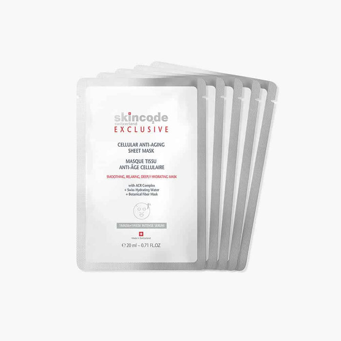 Skincode Cellular Anti-Aging Sheet Mask 5x20ML by Nava Beauty