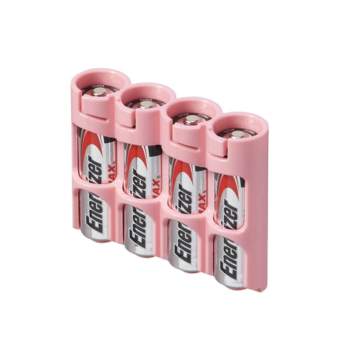Slim Line AA 4 Pack (Pink) by Storacell