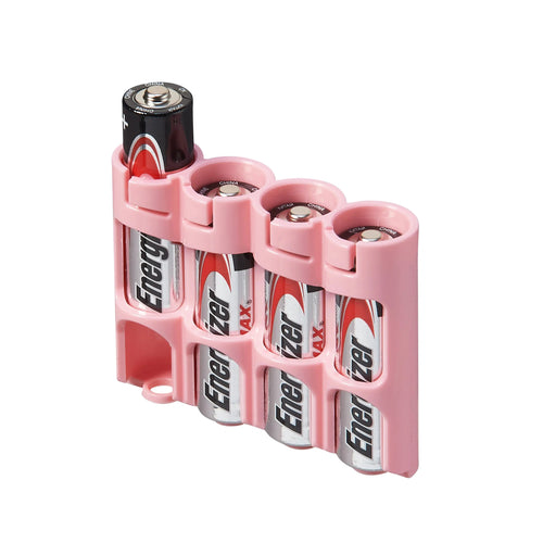 Slim Line AA 4 Pack (Pink) by Storacell