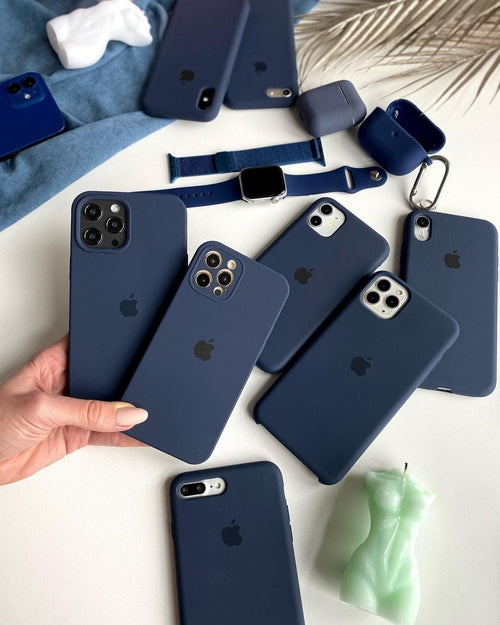 iPhone Camera Protection Silicone Case (Midnight Blue) by Vogueen
