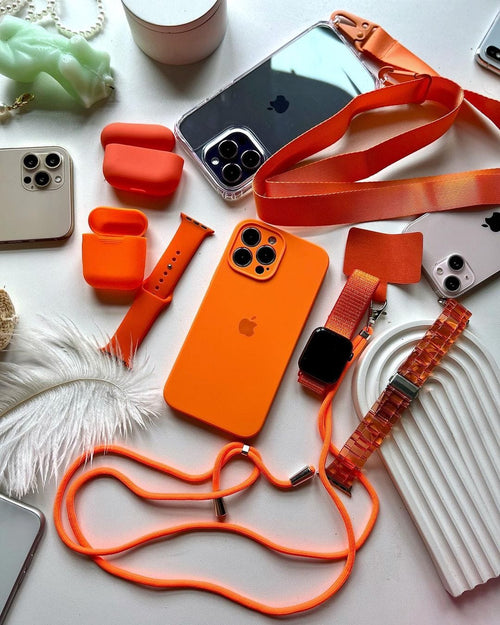 iPhone Camera Protection Silicone Case (Orange) by Vogueen