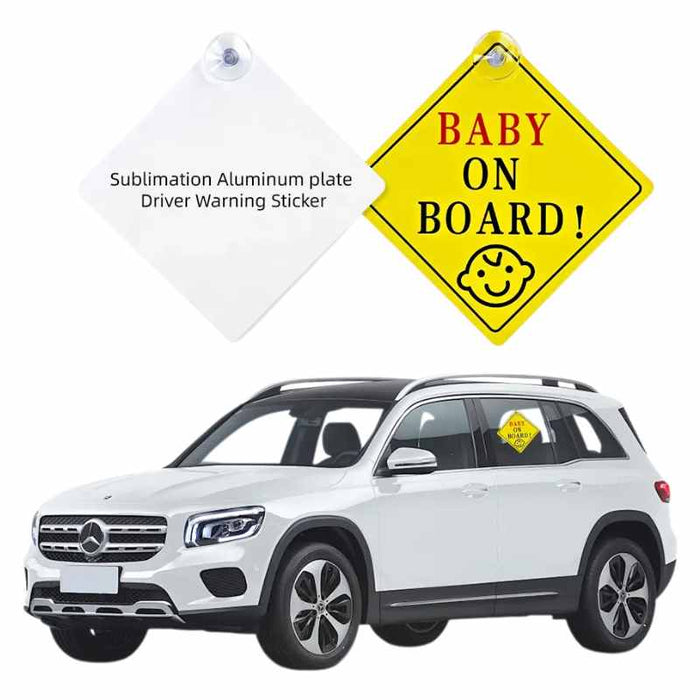Sublimation Car Warning Sign Blank Aluminum Sheet by INNOSUB USA