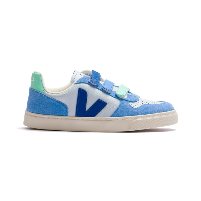 Veja Small V-10 Leather Kid's Shoe - Ice Multico Indigo by Swell-O-Phonic