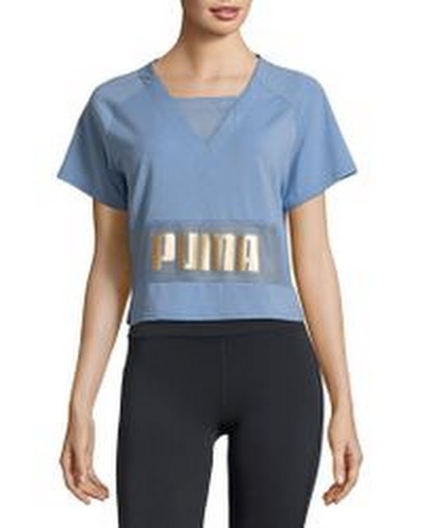 Puma Exposed Tee Allure Blue, Size Small by Vanessa Jane