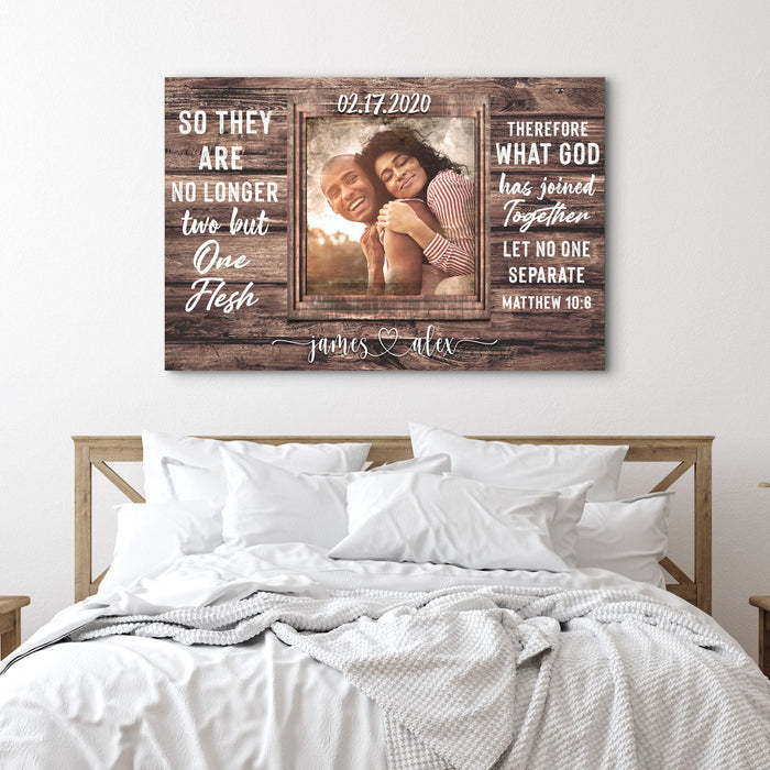 Matthew 19:6 - What God Has Joined Together Let No One Separate Sign II by Tailored Canvases
