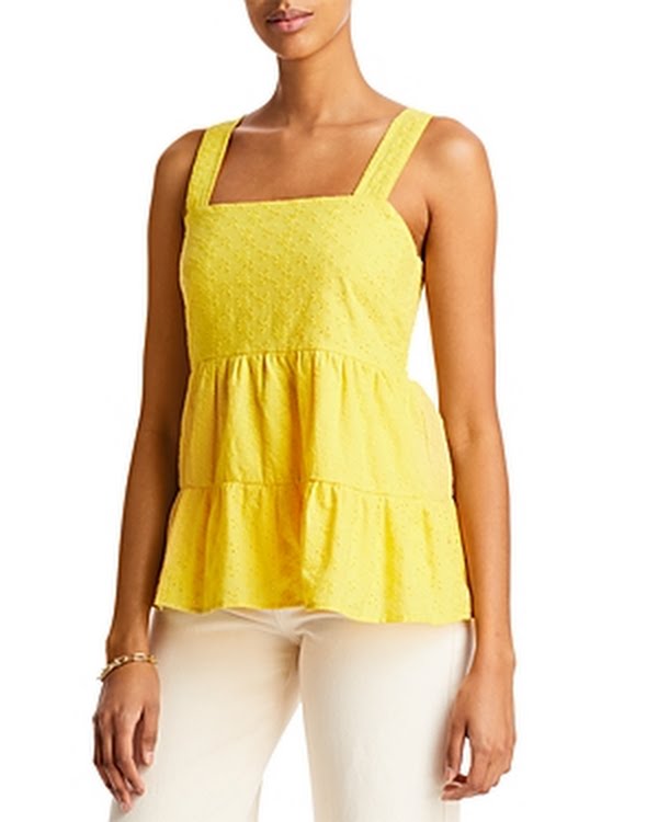 Aqua Eyelet Babydoll Top by Vanessa Jane