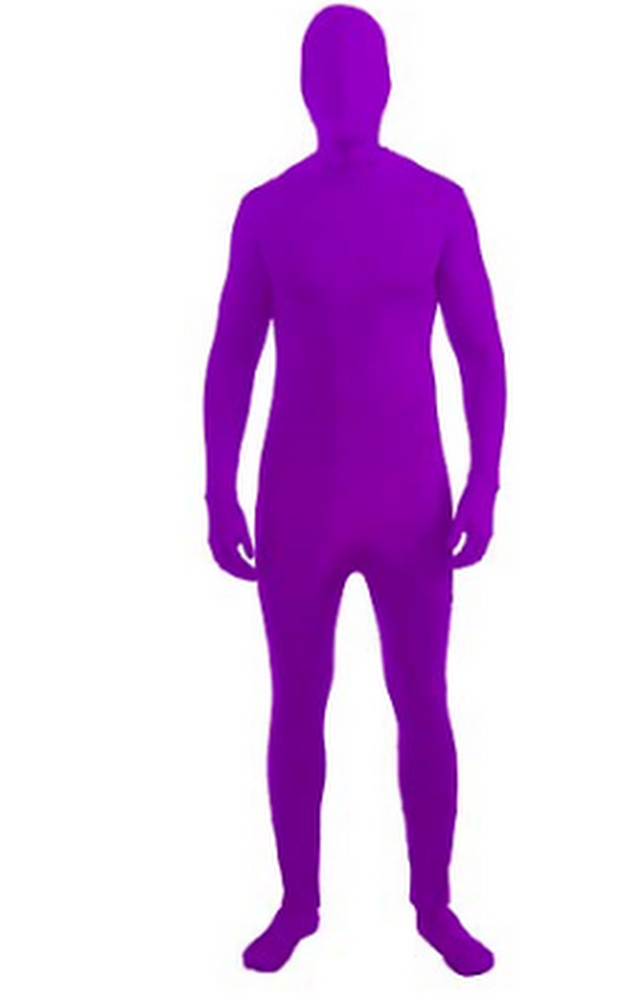 Novelties Im Invisible Costume Stretch BodySuit, Neon Purple, Child Large 12/14 by Vanessa Jane
