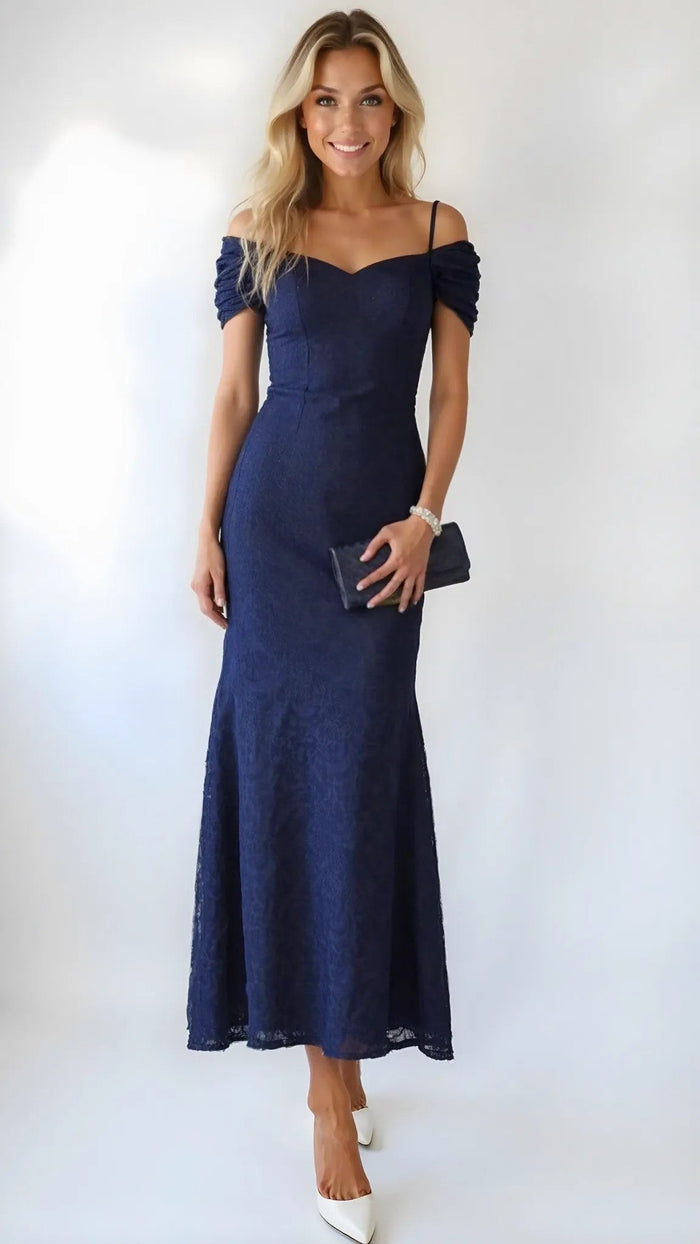 Tahari Asl Off-the-Shoulder Burnout Velvet Gown, Size 14 by Vanessa Jane