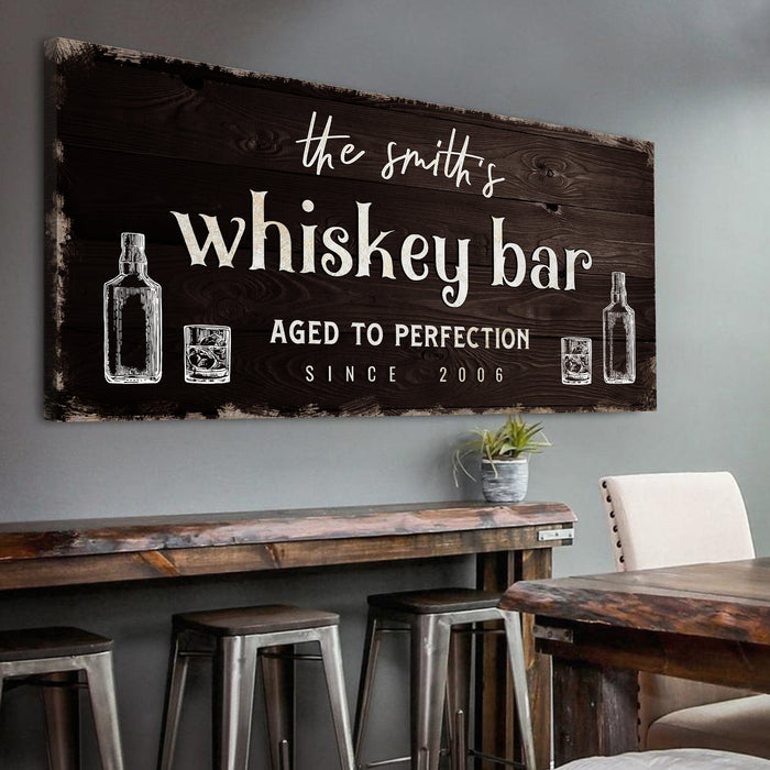 Custom Bar Signs for Home Bar: Perfect Man Cave Wall Decor and Perfect Unique Gift For Husband by Tailored Canvases