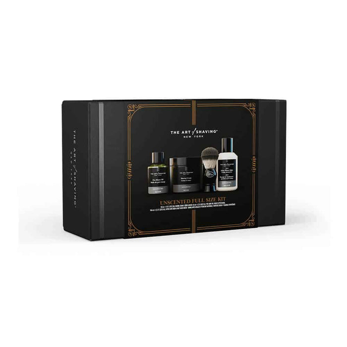 The Art of Shaving Unscented Full Size Kit with Shaving Brush by Nava Beauty