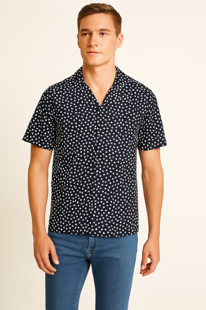 The Mens Store at Bloomingdales Short Sleeve Dot Print Camp Shirt, Size XL by Vanessa Jane