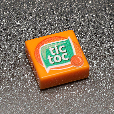 Tic Toc - Custom Printed 1x1 Tile made using LEGO part by B3 Customs