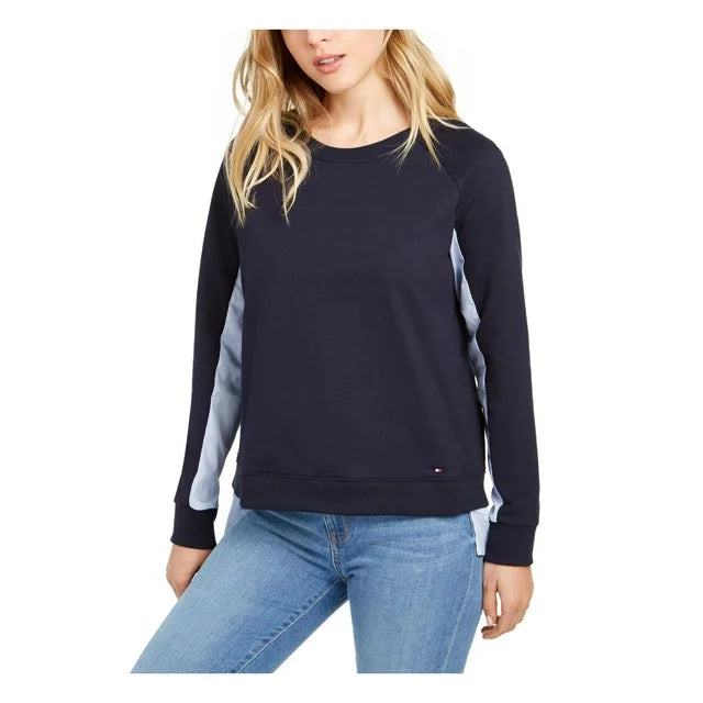 Tommy Hilfiger Womens Striped Layered Sweatshirt,Size XL by Vanessa Jane