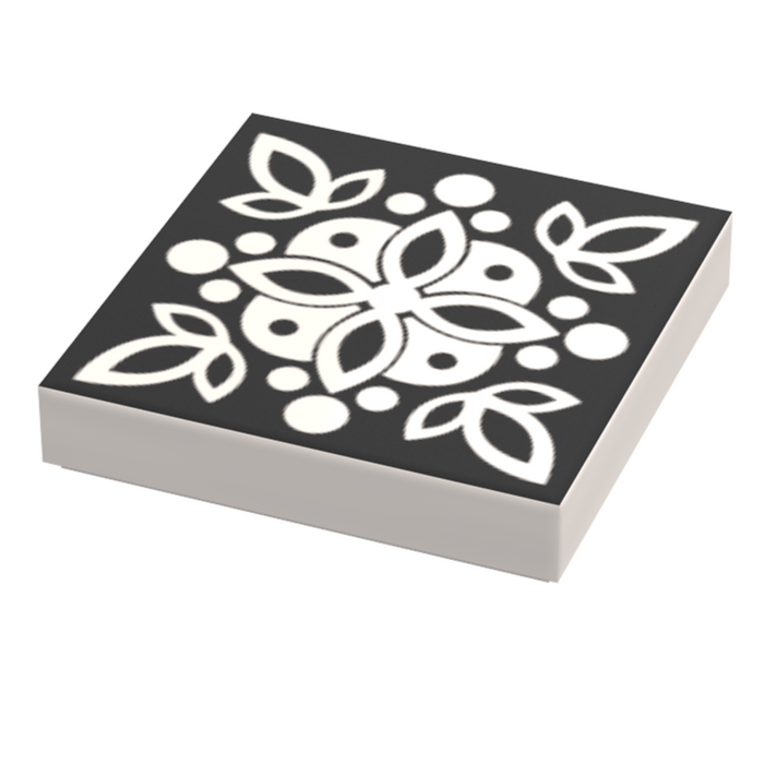 Turkish Kitchen Flooring / Wallpaper #2 made using LEGO part - Printed 2x2 Tile by B3 Customs