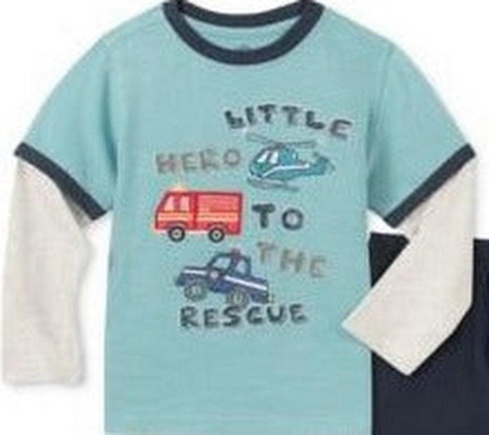 Kids Headquarters Little Boys Little Hero Layered-Look T-Shirt Size 7 by Vanessa Jane