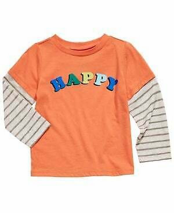 First Impressions Baby Boy Happy-Print Layered Look Tee by Vanessa Jane