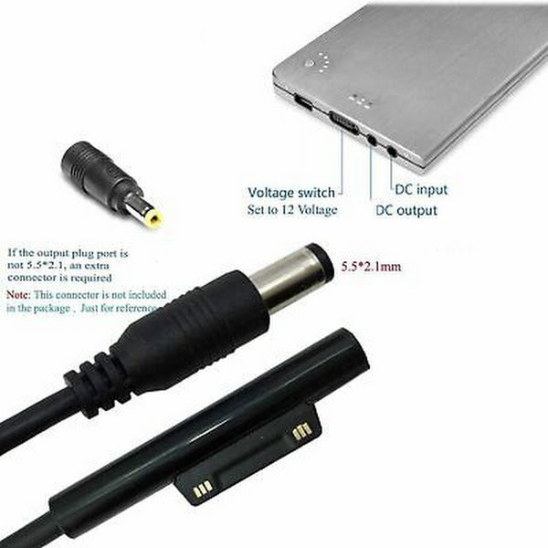 XIEMIN Portable Charging Charger Cable for Microsoft Surface Pro 3/Pro4 12 Inch by Vanessa Jane
