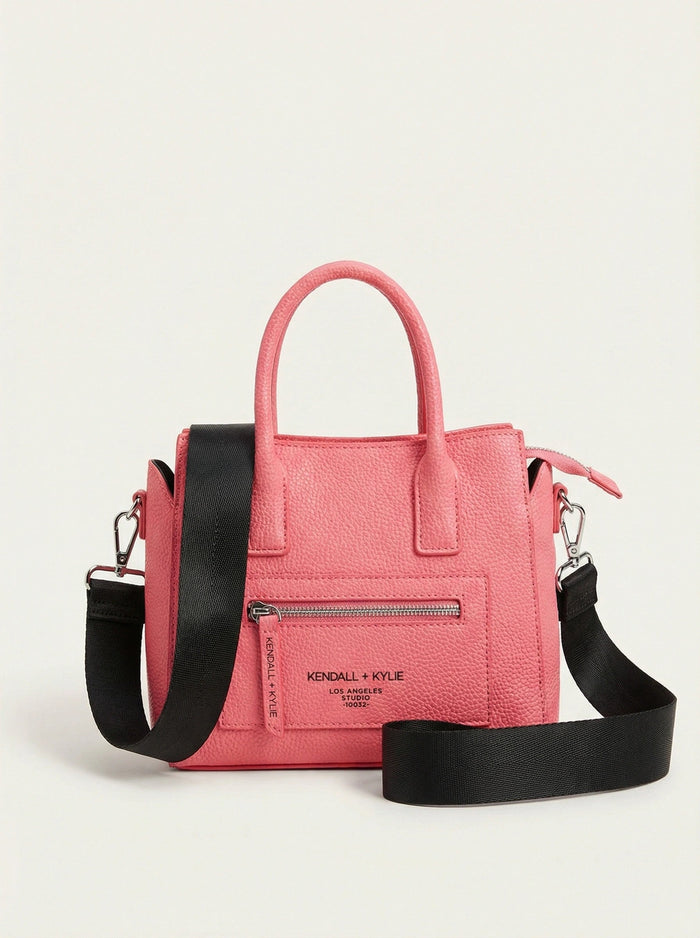 Kendall + Kylie Purse Mini Pink Pebbled Texture Handbag by Vanessa Jane