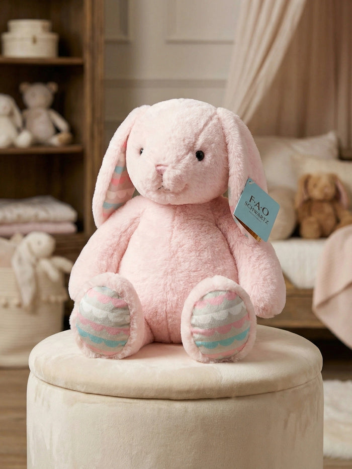 FAO Schwarz 20In Pink Plush Stuffed Bunny Rabbit Large with adoption papers by Vanessa Jane