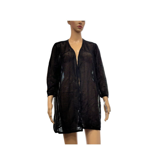 Alfani cardigan Black Open Front, Size Large by Vanessa Jane