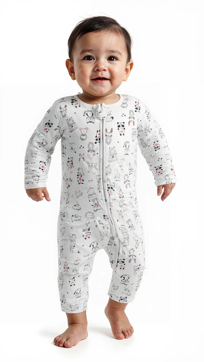 Carters Animal Print Thermal Footie by Vanessa Jane