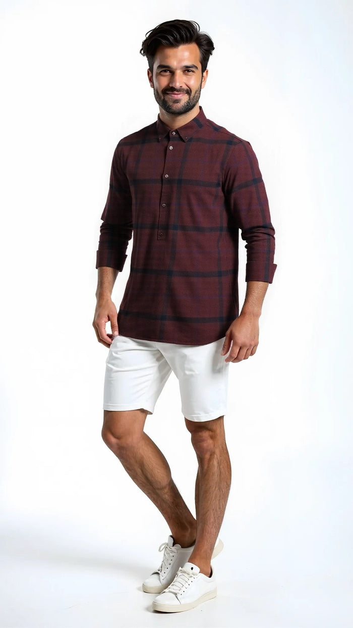 Alfani Mens Classic-Fit Brushed Plaid Shirt by Vanessa Jane