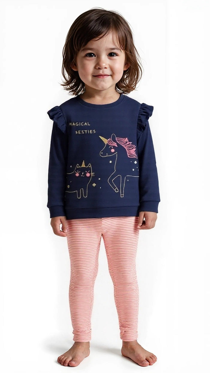 Carters Baby Girls 2-Pc. Fleece Sweatshirt and Leggings Set by Vanessa Jane