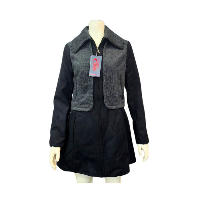 Yoki Womens Trench Coats BLACK - Black Trench Coat - Women, Size Large by Vanessa Jane