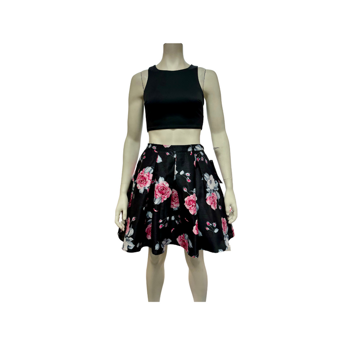Sequin Hearts Juniors 2-Pc. Crop Top and Floral-Print Skirt,Size 5 by Vanessa Jane