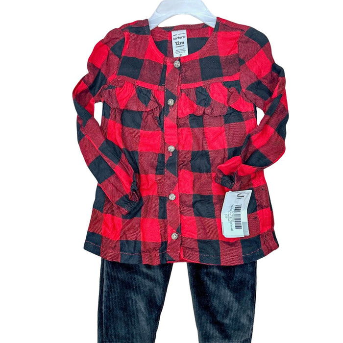 Carter's Baby Girls 2-Pc. Plaid Top and Leggings Set by Vanessa Jane