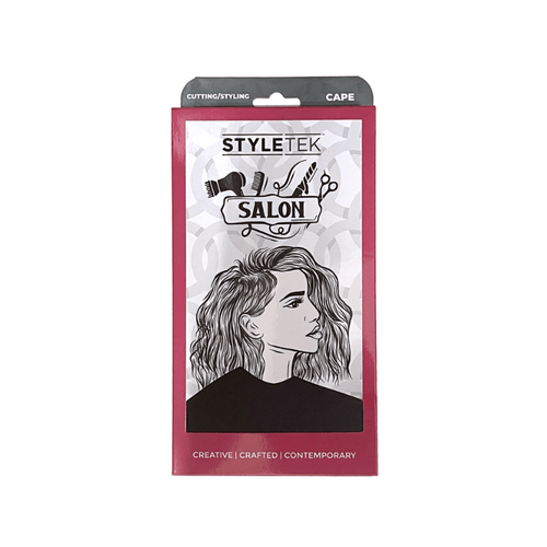 Styletek Solid Black Smooth Cutting Cape 45x60 by The Warehouse Salon