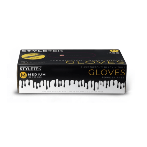 Styletek Black Nitrile Gloves 100pk by The Warehouse Salon