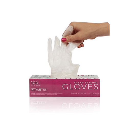 Styletek Clear Vinyl Powder Free Gloves by The Warehouse Salon