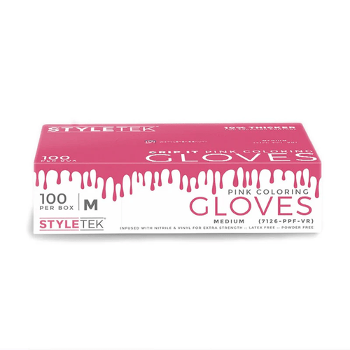 Styletek Pink Powder Free Gloves 100pk by The Warehouse Salon