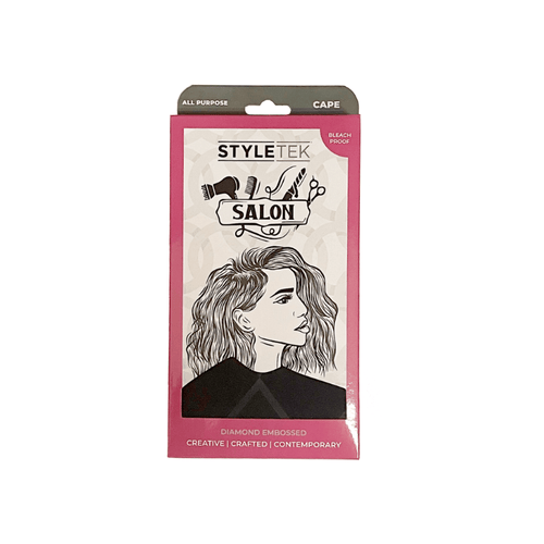 Styletek Embossed Black All-Purpose Cape 45x60 by The Warehouse Salon