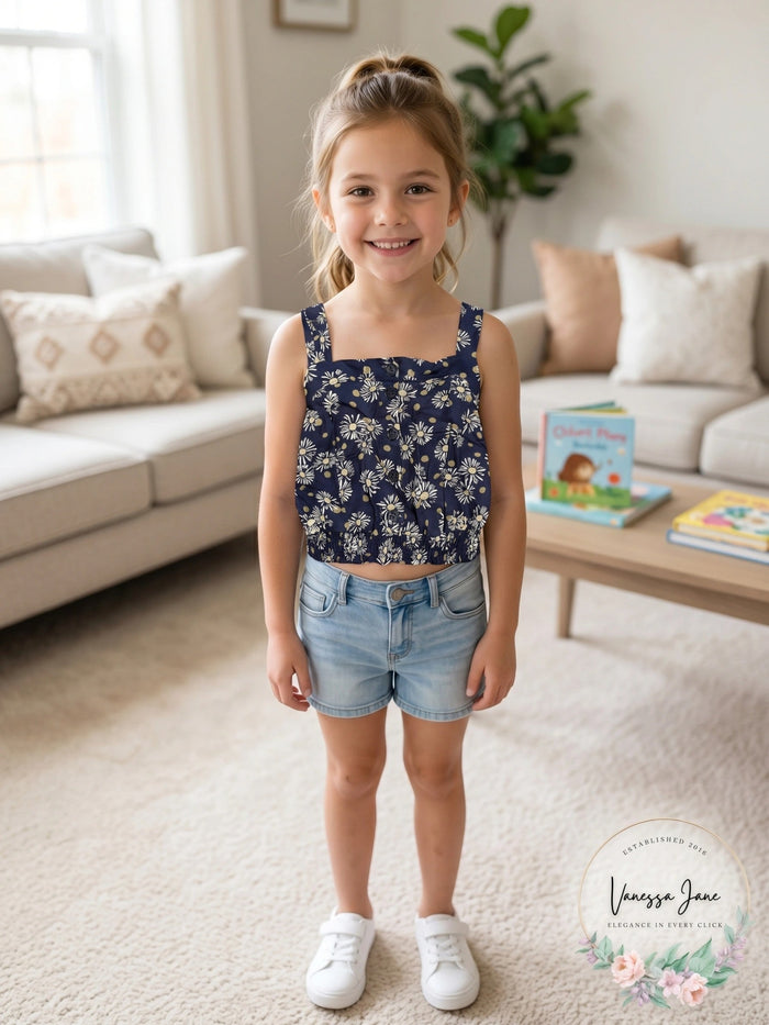 Epic Threads Girls Floral-Print Tank Top, Size Medium by Vanessa Jane