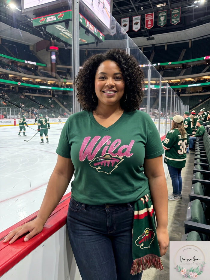 Womens NHL Minnesota Wild Hockey T-Shirt, Size 1X by Vanessa Jane
