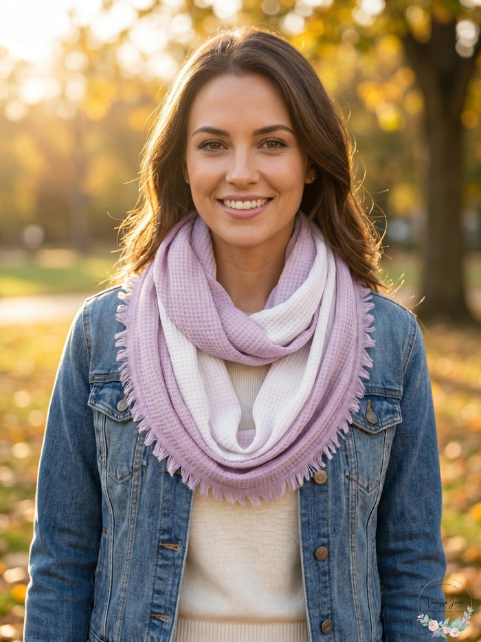I.n.c. Ombre Waffle Loop Scarf One Size by Vanessa Jane